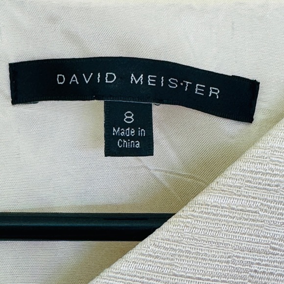 David Meister Cream Sheath Dress With A Subtle Shine To It Size 8 - Picture 4 of 8